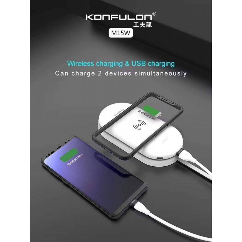 Konfulon Power bank Wireless 8000mAh ​Model M15W