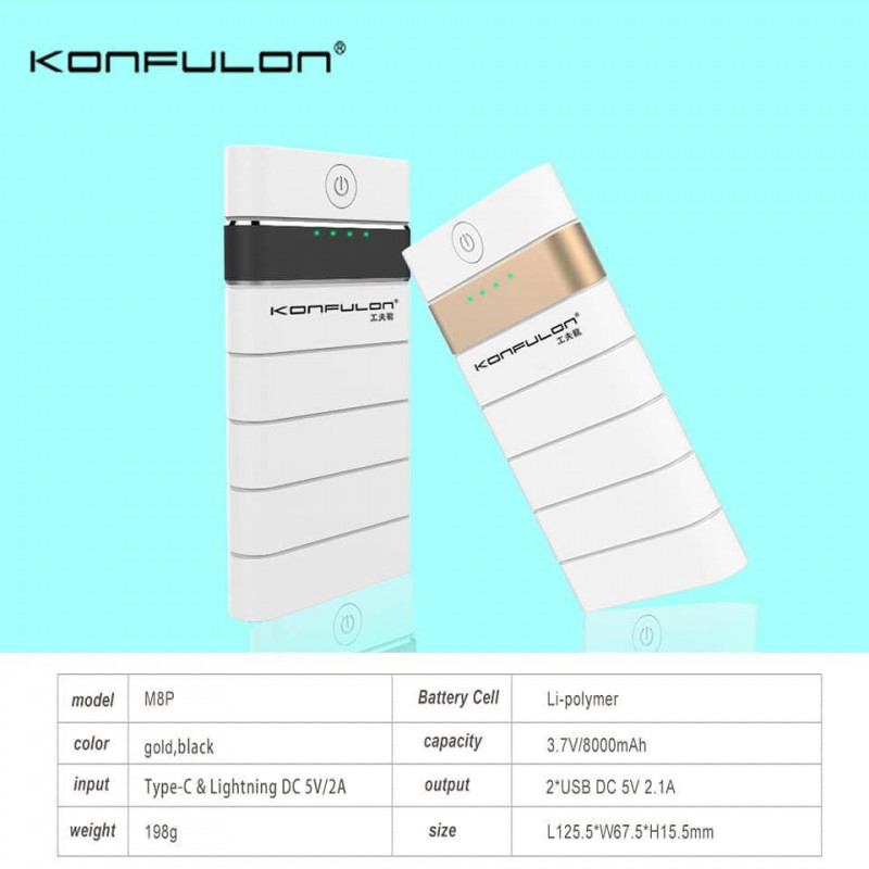 Konfulon Powerbank M8P 8000mAh