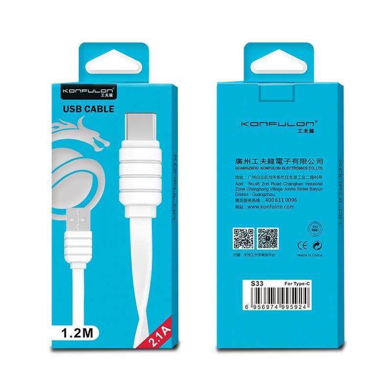 Konfulon Charger Cable 1.2m S33 Type-C