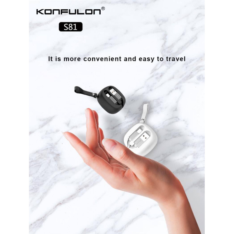 Konfulon Charger Cable S79 Micro ​ S80 iPhone S81 Type-C