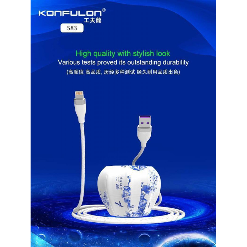 Konfulon iPhone Cable Fast charge S83 Lightning