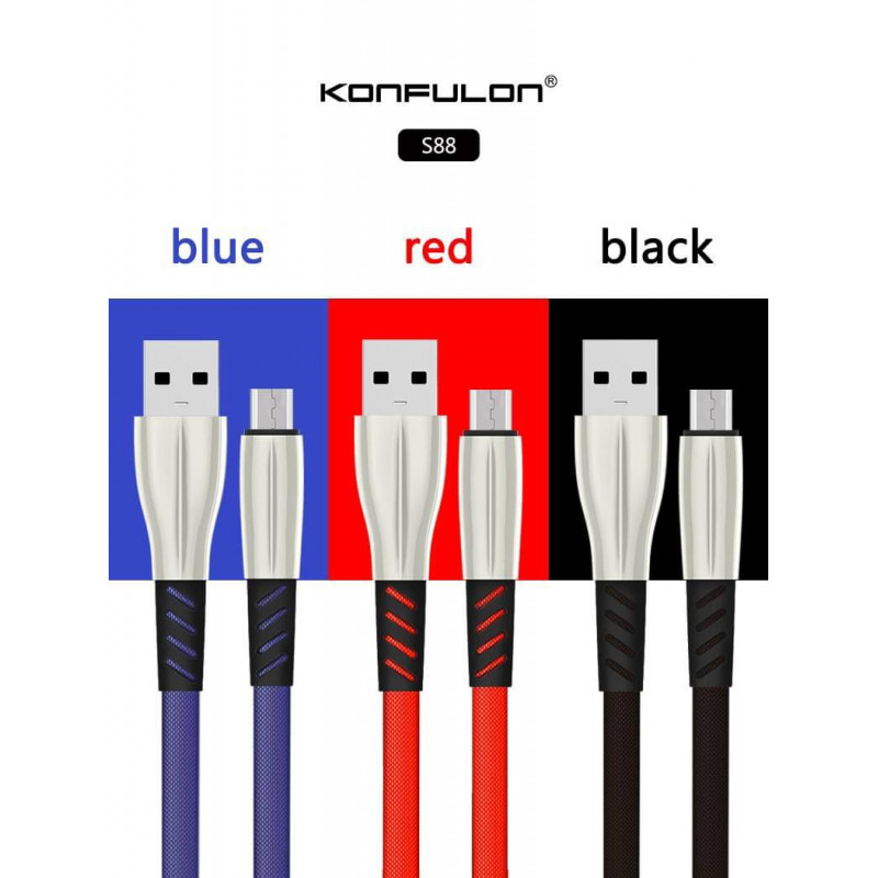 Konfulong Charger Cable S88 Micro S89 iPhone S90 Type-C