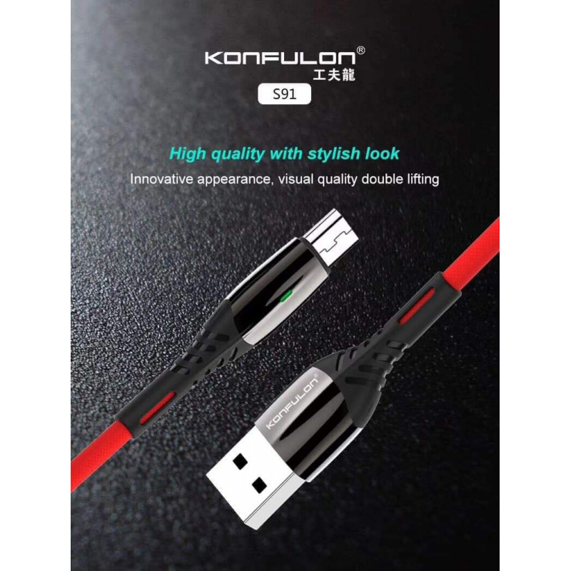 Konfulon Cable Charger 2.4A S91 Micro
