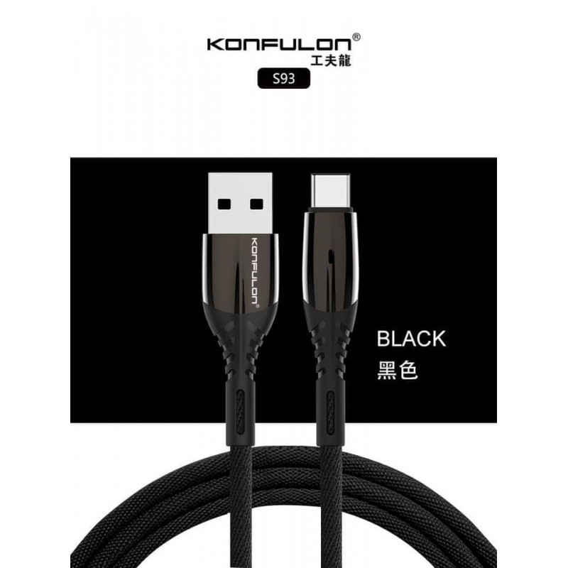Konfulon Cable Charger 2.4A S91 Micro S92 iPhone S93 Type-C