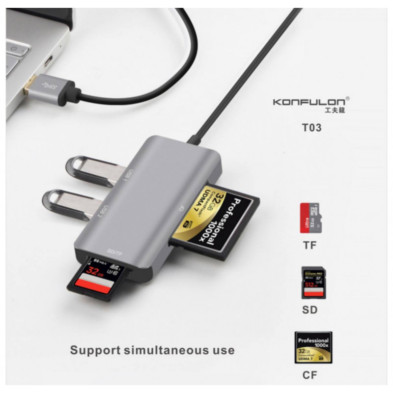Konfulon USB Card Reader 3.0 T03