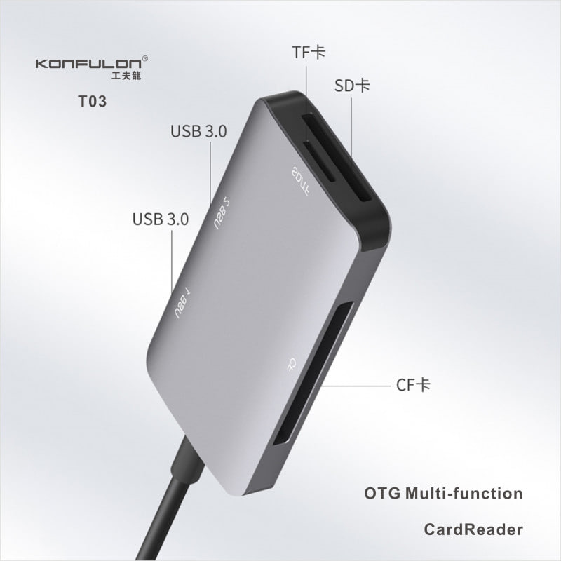 Konfulon Card Reader 3.0 T02Type-C T03USB