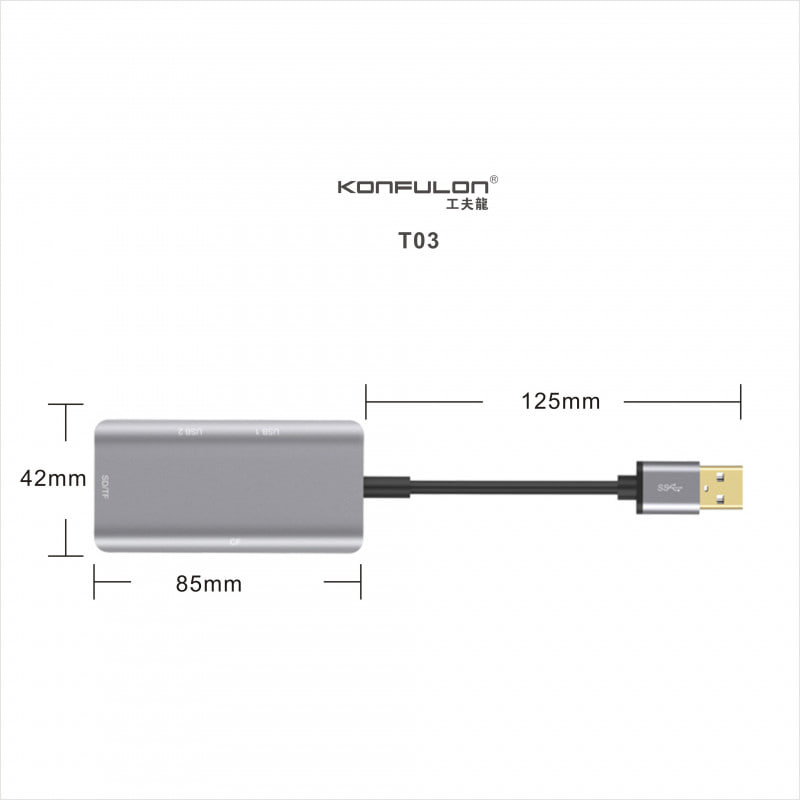 Konfulon Card Reader 3.0 T02Type-C T03USB