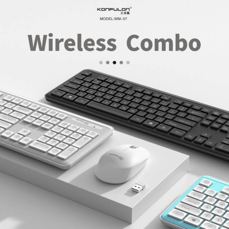 Konfulon Bluetooth Keyboard Mouse 2.4G WM-07