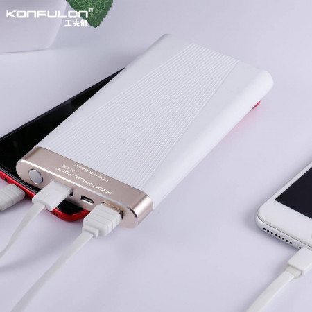 Konfulon powerbank 10000mAh support fastcharge QC 3.0 model : X6