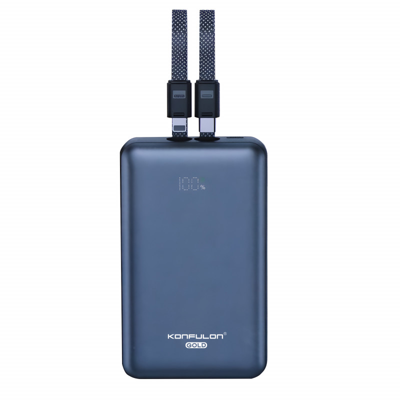 Konfulon Gold Powerbank 10000mAh With Fast Charging PD 35W  Model: G01