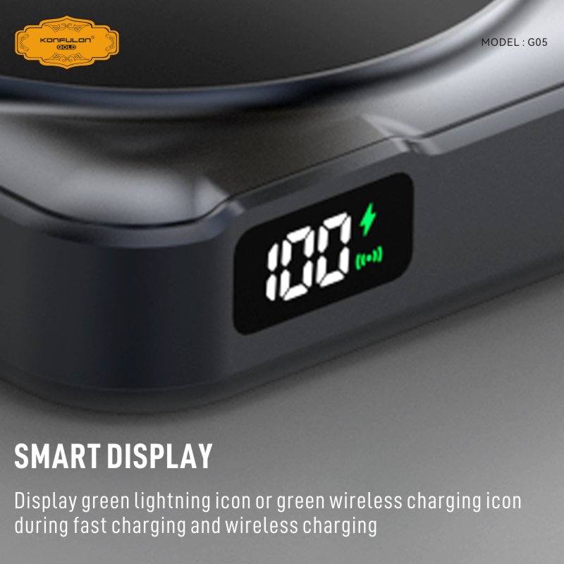 Konfulon gold Two wireless charging Function and build with cable PD 20W Model: G05 (1-year warranty)