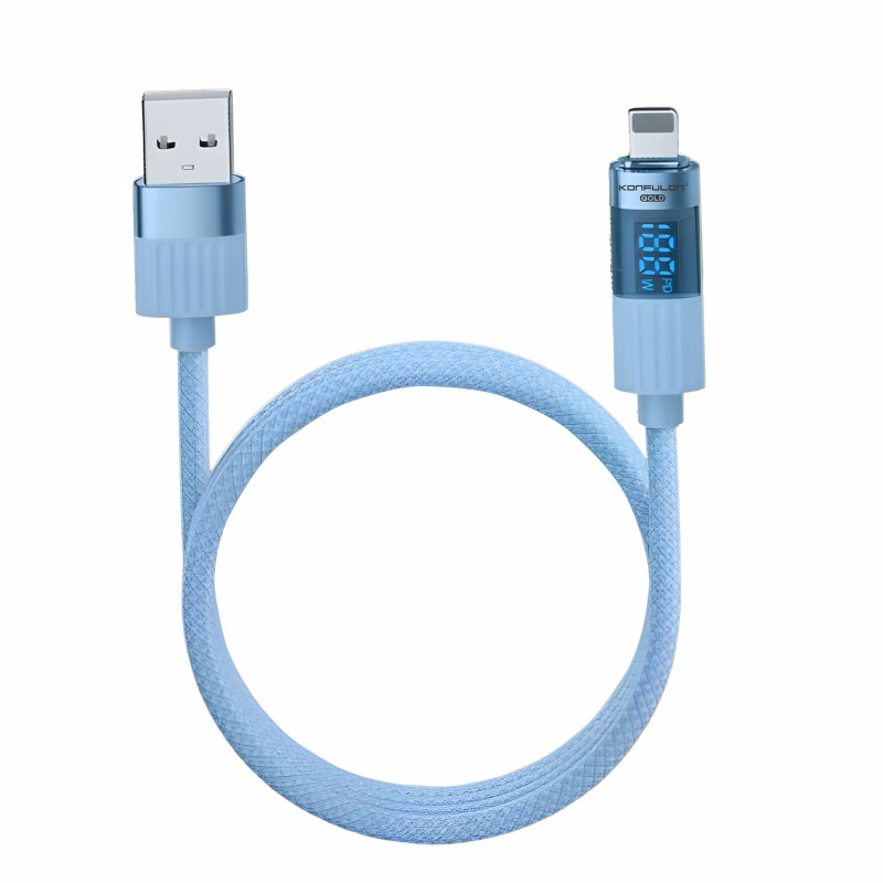 Konfulon Gold  Fast Charging Cable 3.0A, USB to Lightning, Model:GL01and USB to Type-C  Model:GL02