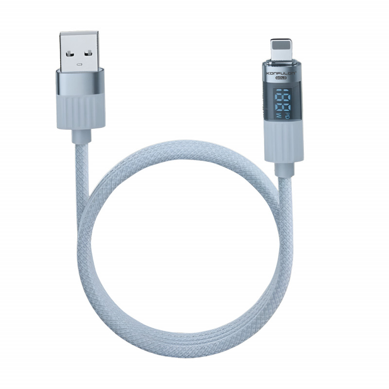 Konfulon Gold  Fast Charging Cable 3.0A, USB to Lightning, Model:GL01and USB to Type-C  Model:GL02