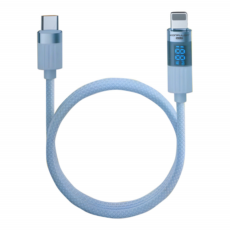 Konfulon Gold  Fast Charging Cable 27W, Type-C to Lightning, Model:GL03 and 60W, Type-C toType-C, Model:GL04