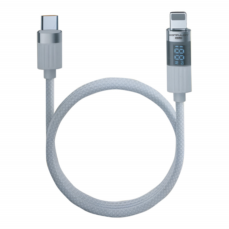 Konfulon Gold  Fast Charging Cable 27W, Type-C to Lightning, Model:GL03 and 60W, Type-C toType-C, Model:GL04