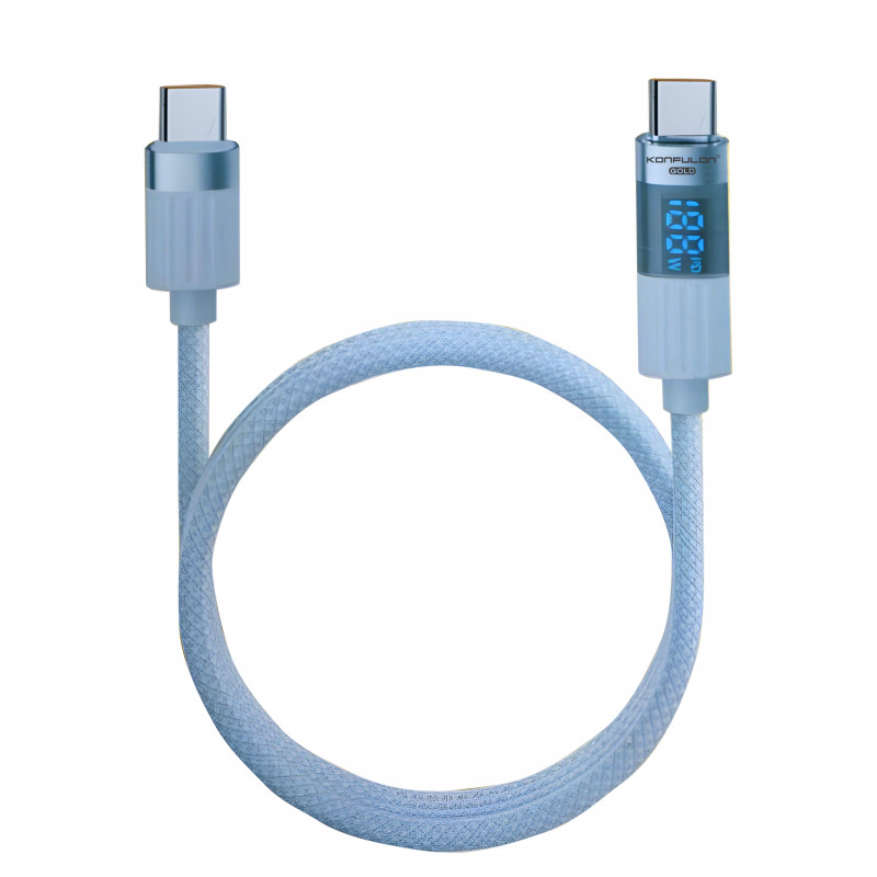 Konfulon Gold  Fast Charging Cable 27W, Type-C to Lightning, Model:GL03 and 60W, Type-C toType-C, Model:GL04