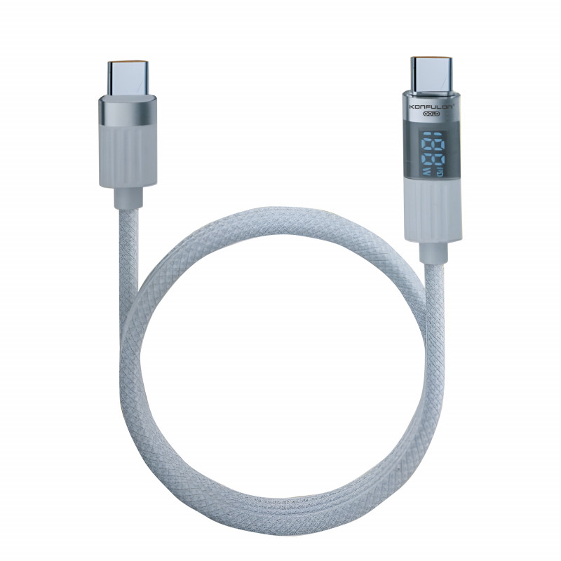 Konfulon Gold  Fast Charging Cable 27W, Type-C to Lightning, Model:GL03 and 60W, Type-C toType-C, Model:GL04