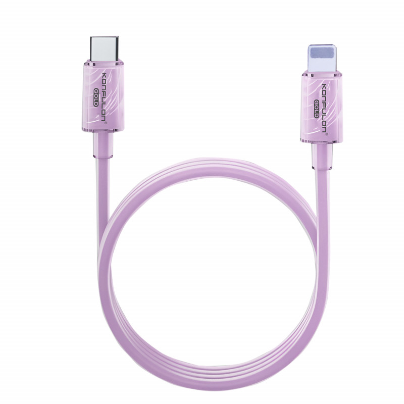 Konfulon Gold  Fast Charging Cable27W,  Type-C toLightning, Model:GL05 and 60W,  Type-C to Type-C, Model:GL06