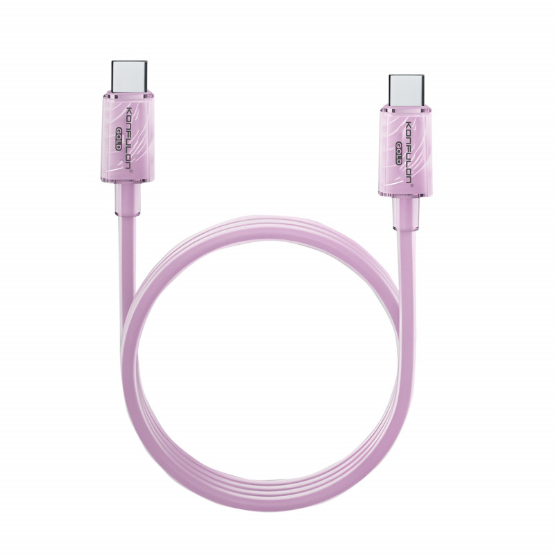 Konfulon Gold  Fast Charging Cable27W,  Type-C toLightning, Model:GL05 and 60W,  Type-C to Type-C, Model:GL06