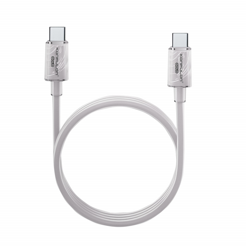 Konfulon Gold  Fast Charging Cable27W,  Type-C toLightning, Model:GL05 and 60W,  Type-C to Type-C, Model:GL06