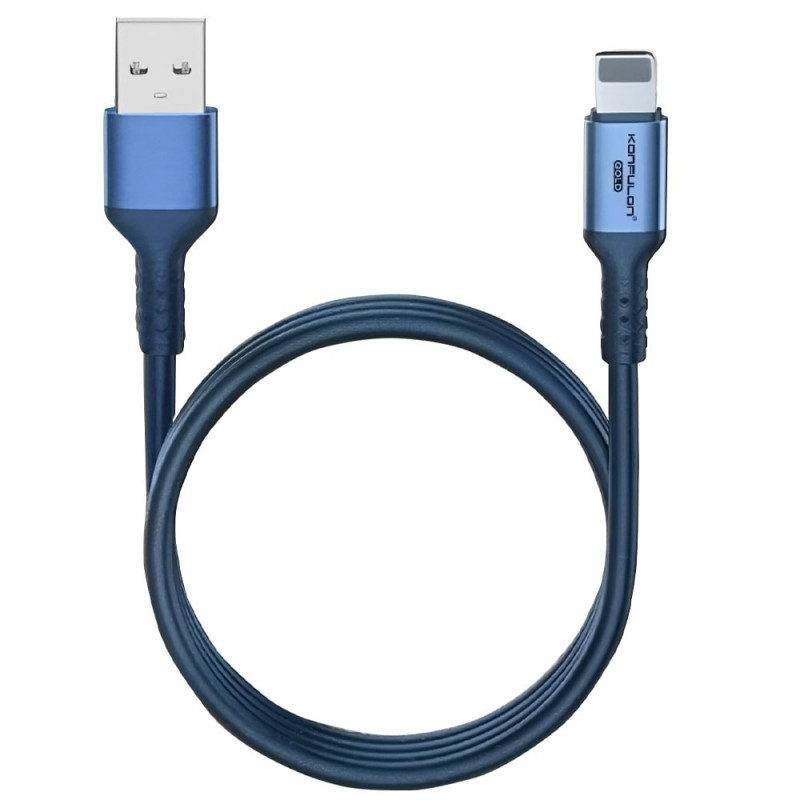 KONFULON Gold Cable Fast Charging 3A Model GL11 USB to iPhone GL12 USB to Type-C (Warranty 1year)