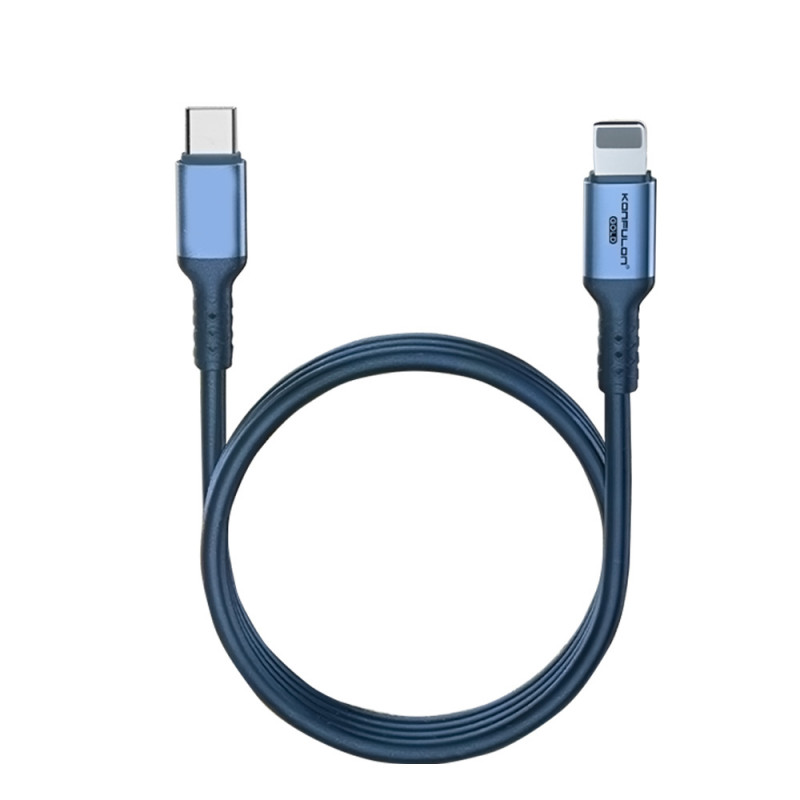 Konfulon Gold Fast Charging Cable 27W, Type-C to Lightning, Model:GL13 and 60W, Type-C toType-C, Model:GL14