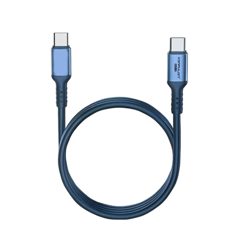 Konfulon Gold Fast Charging Cable 27W, Type-C to Lightning, Model:GL13 and 60W, Type-C toType-C, Model:GL14