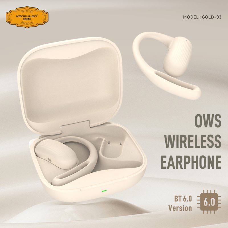 KONFULON Gold new series earphones model GOLD03, 1-year warranty