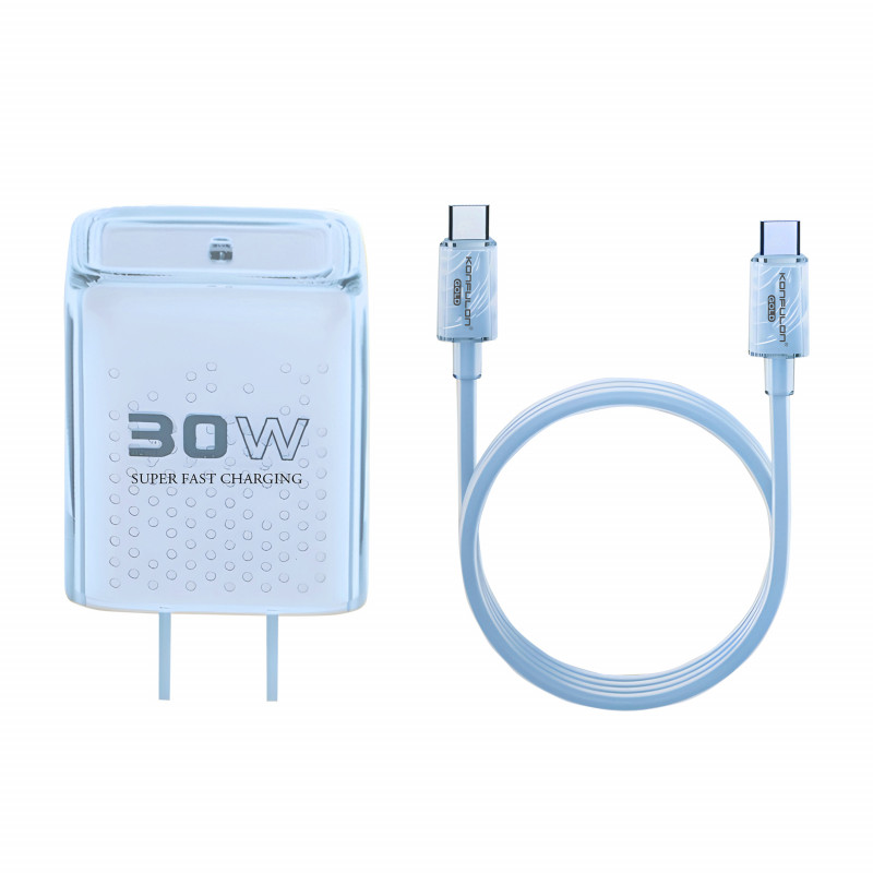 Konfulon Gold American Standard, Fast Charging Set 30W, Type-C to Lightning Model: L01 (GL05) Type-C to Type-C  Model: L01 (GL06)  