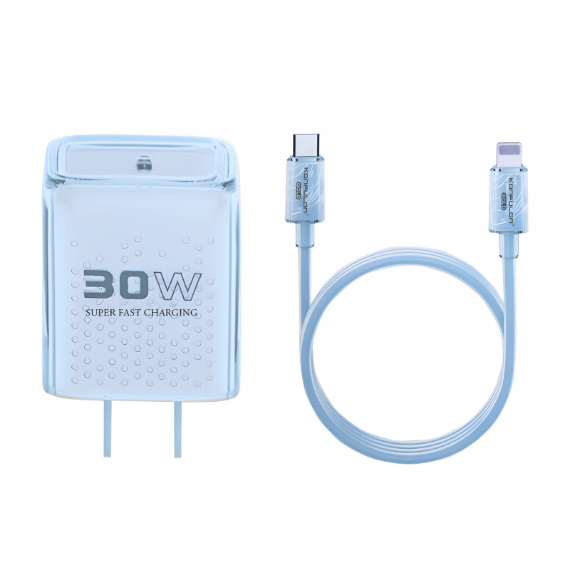 Konfulon Gold American Standard, Fast Charging Set 30W, Type-C to Lightning Model: L01 (GL05) Type-C to Type-C  Model: L01 (GL06)  