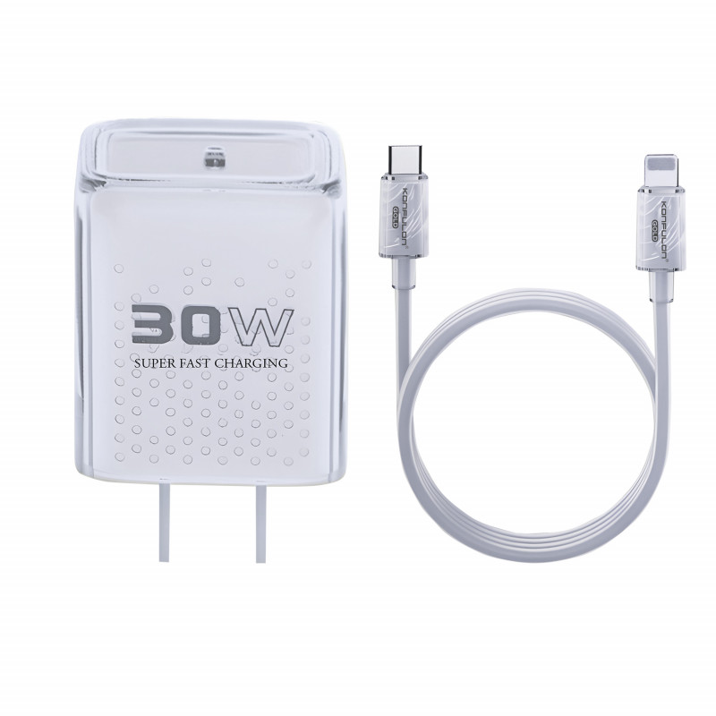 Konfulon Gold American Standard, Fast Charging Set 30W, Type-C to Lightning Model: L01 (GL05) Type-C to Type-C  Model: L01 (GL06)  