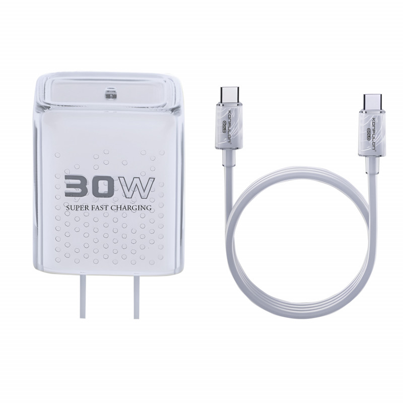 Konfulon Gold American Standard, Fast Charging Set 30W, Type-C to Lightning Model: L01 (GL05) Type-C to Type-C  Model: L01 (GL06)  