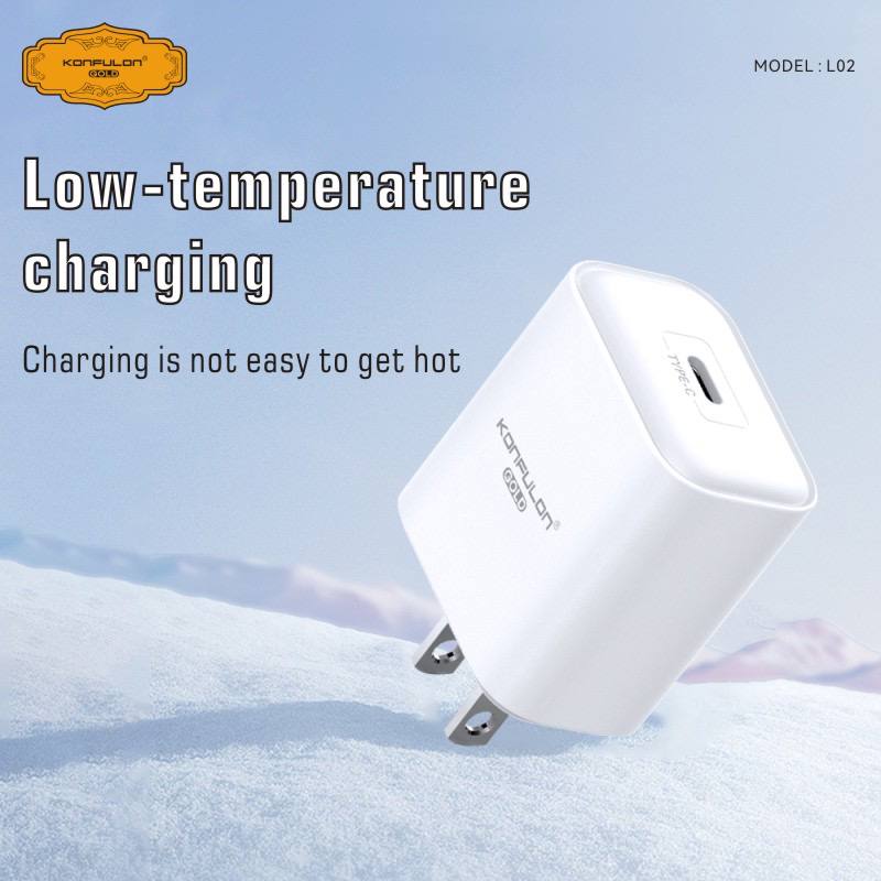 Konfulon Gold American Standard, Fast Charging  Set 27W Type-C to Lightning Model: L02 (DC81) and Type-C to Type-C  Model: L02 (DC82)