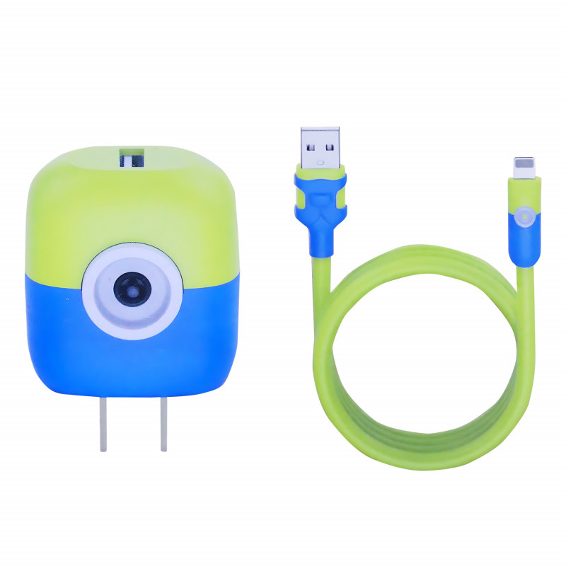 Konfulon Gold American Standard, Fast Charging Minion Set 20W USB to Lightning Model: L03 (GL07) and USB to Type-C L03 (GL08) 