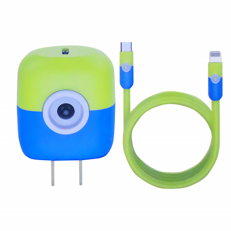 Konfulon Gold American Standard, Fast Charging Minion Set 20W Type-C to Lightning Model: L04(GL09) and Type-C toType-C Model: L04(GL10)
