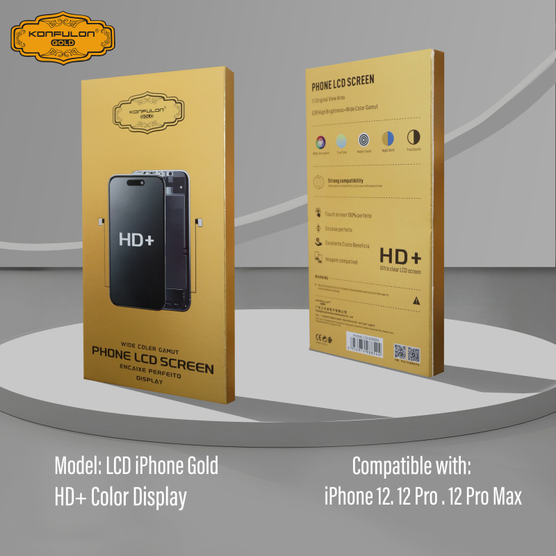Konfulon Gold LCD Iphone 12 , 12Pro , 12 Pro Max