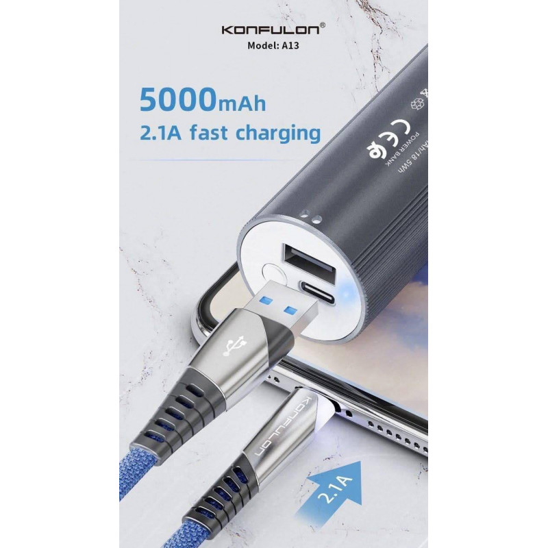 Konfulon Flashlight Power Bank 2in1 5000mAh Model A13