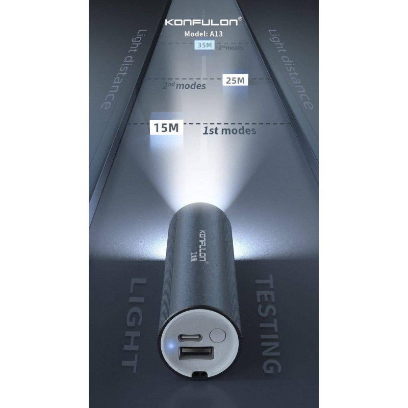 Konfulon Flashlight Power Bank 2in1 5000mAh Model A13