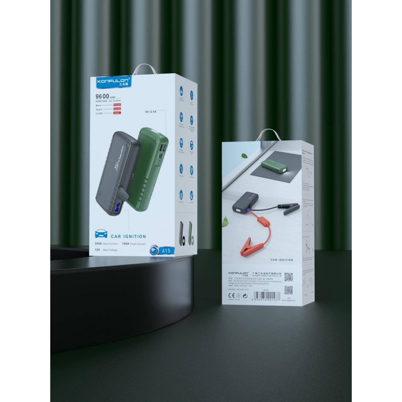 Konfulon Power Bank 9600mAh Car Ignition 12V Model A15
