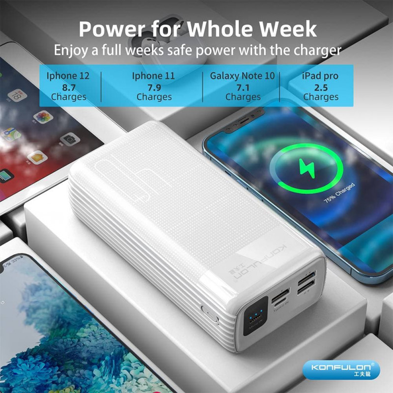 Konfulon power bank 40000mAh model A21L 