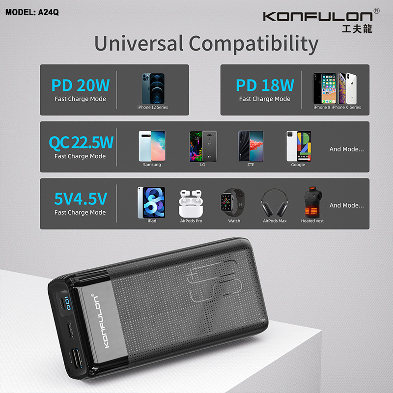 Konfulon Power bank 50000mAh Model A24Q