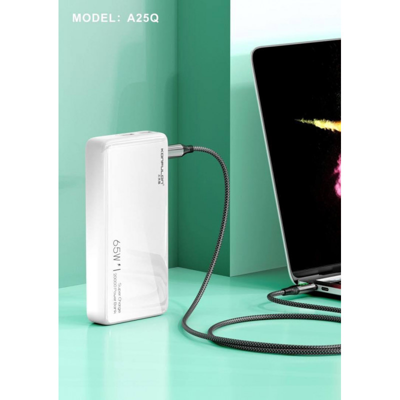 Konfulon Power bank Fast charge 65W 20000mAh Model A25Q