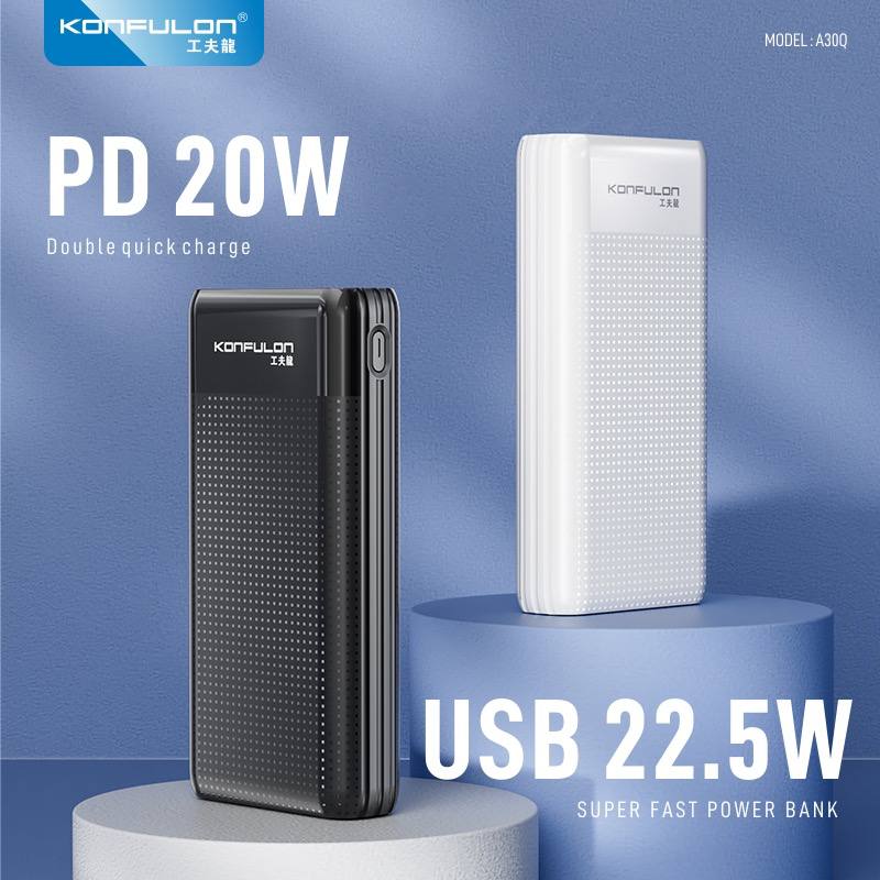 KONFULON POWER BANK FAST CHARGER 20000 mAh MODEL A30Q