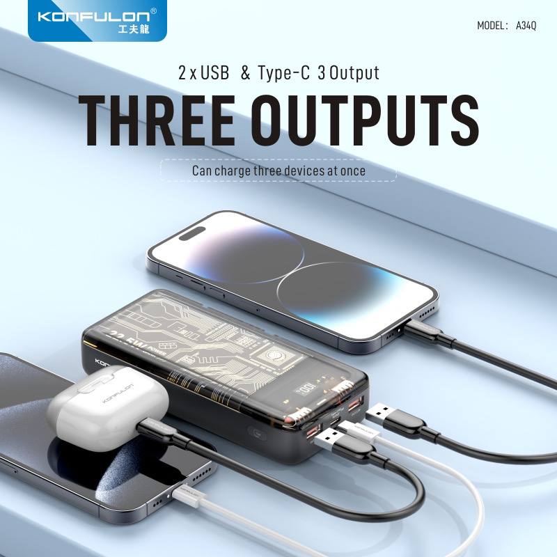 KONFULON Power Bank 20000mAh Model A34Q