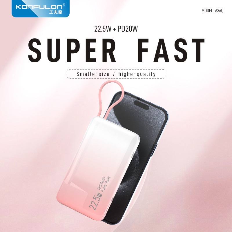 KONFULON Super-Fast Power Bank 10000mAh Model A36Q