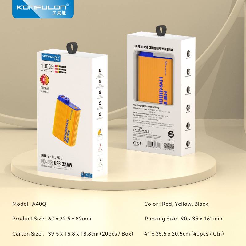 KONFULON MINI POWER BANK 10000mAh MODEL A40Q