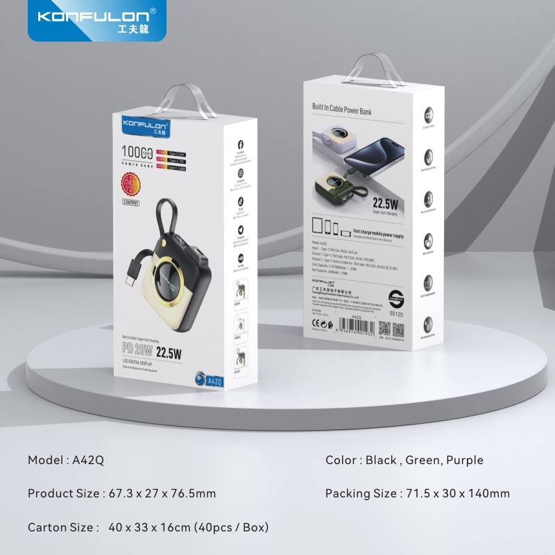 KONFULON MiNi Power Bank 10000mAh Model A42Q