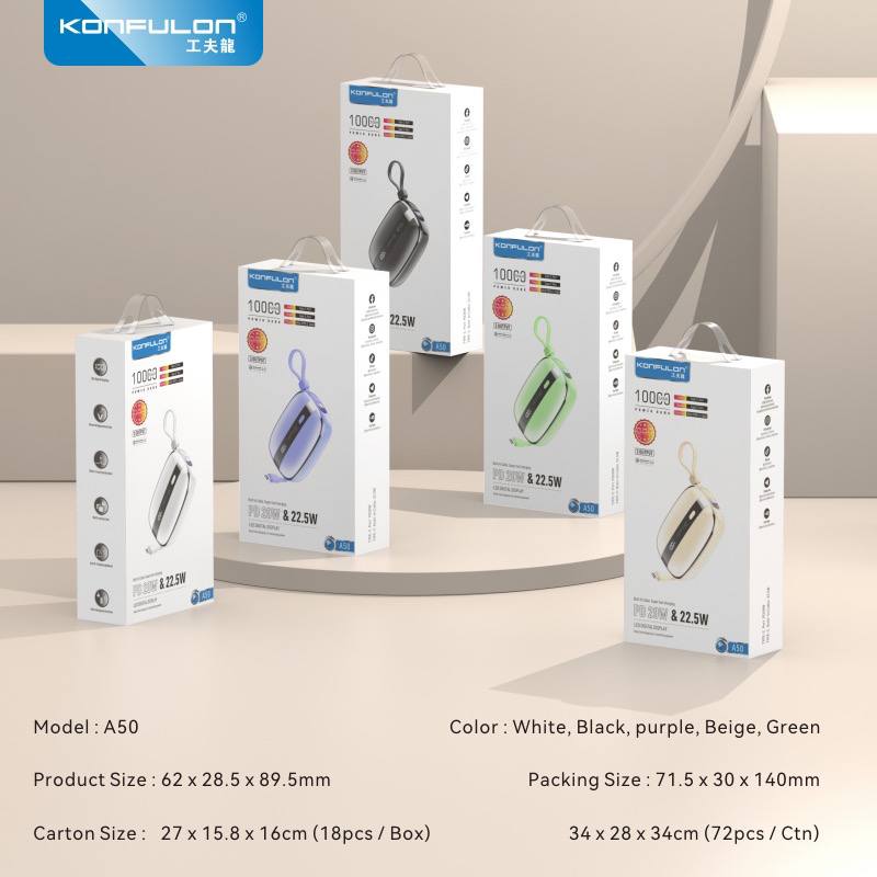 KONFULON MINI POWER BANK 10000MAH MODEL A50