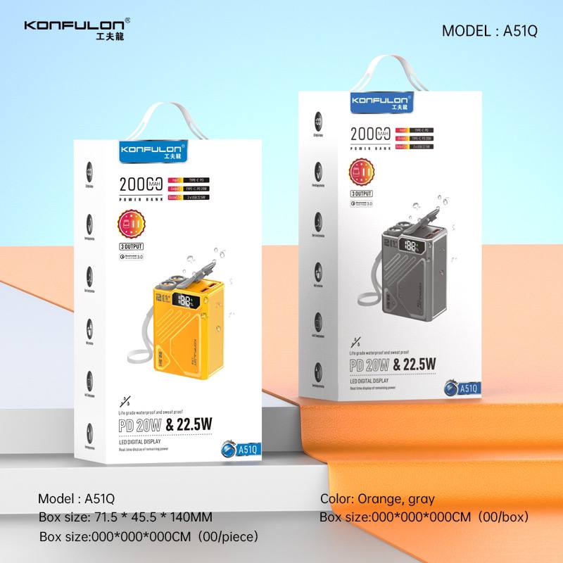 KONFULON POWER BANK 20000MAH MODEL A51Q