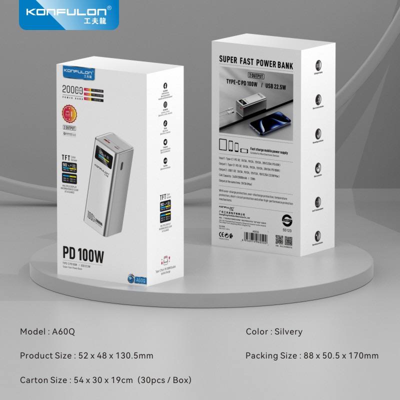 Konfulon Power Bank 20000mAh Model A60Q